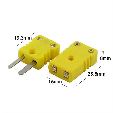 Imagem -05 - Conector Masculino do Soquete do Conector do Sensor da Temperatura do Par Termoelétrico k tipo