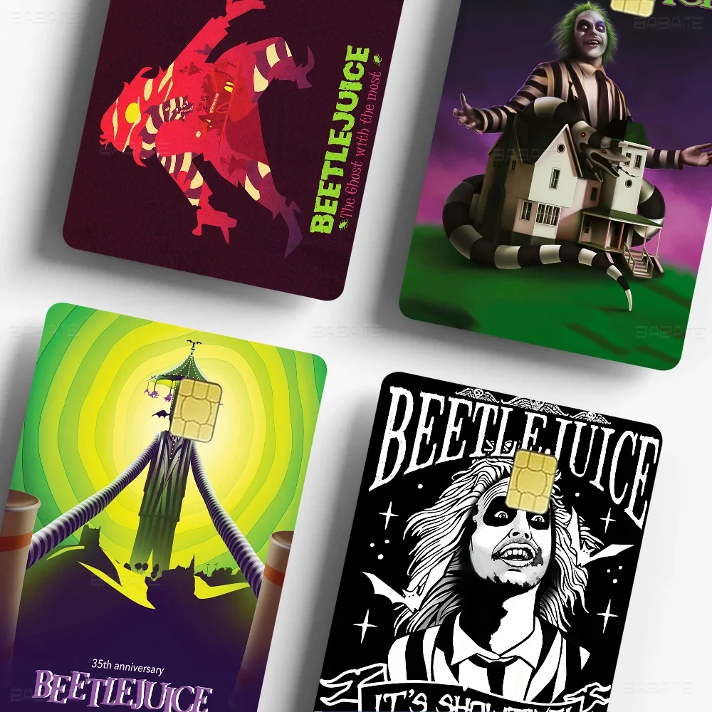 Beetlejuice Anime Spend Or Save Funny Shell On Off Ultra Thin No Fade Sticker Skin Cover Film For Debit Credit Card