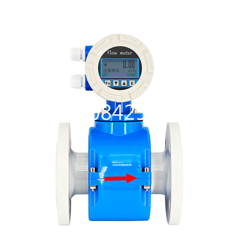 Intelligent electromagnetic flowmeter integrated pipe split stainless steel plug-in sewage liquid water meter sensor