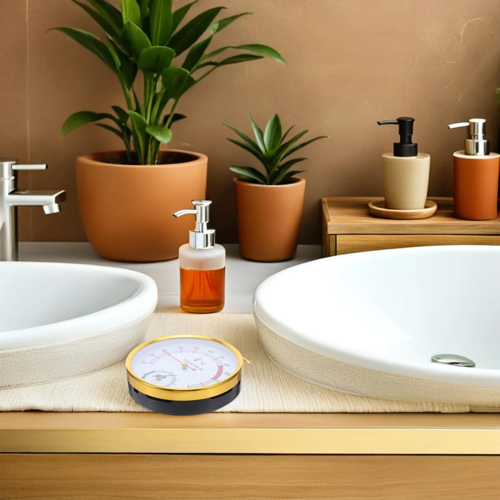 

Thermometer Hygrometer for Sauna Temperature Humidity Gauge High Heat Resistant Monitor for Indoor Steam Room Health Therapy Use