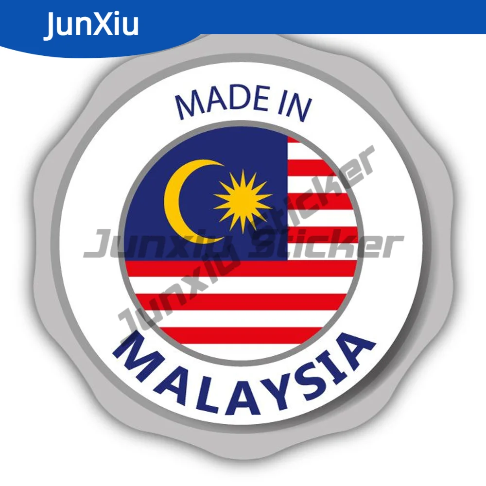 

Made In Malaysia Flag Stamp Sticker Anti Scratch Exterior Waterproof Decal Accessories For Car Camper Bodywork Laptop Phone Guit