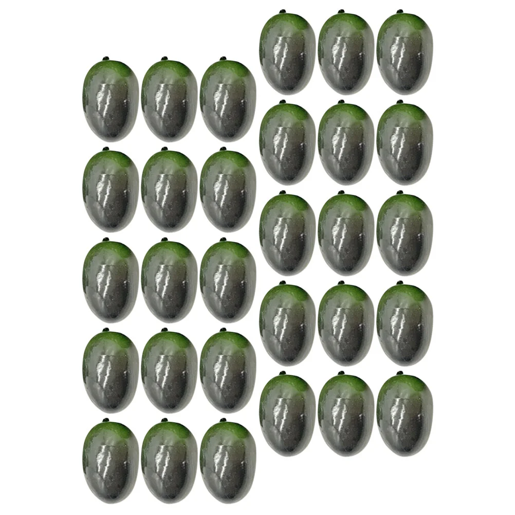 30 Pcs Food Imitation Olive Fall Decor Artificial Fruits for Decoration Lifelike Decorate Lemons