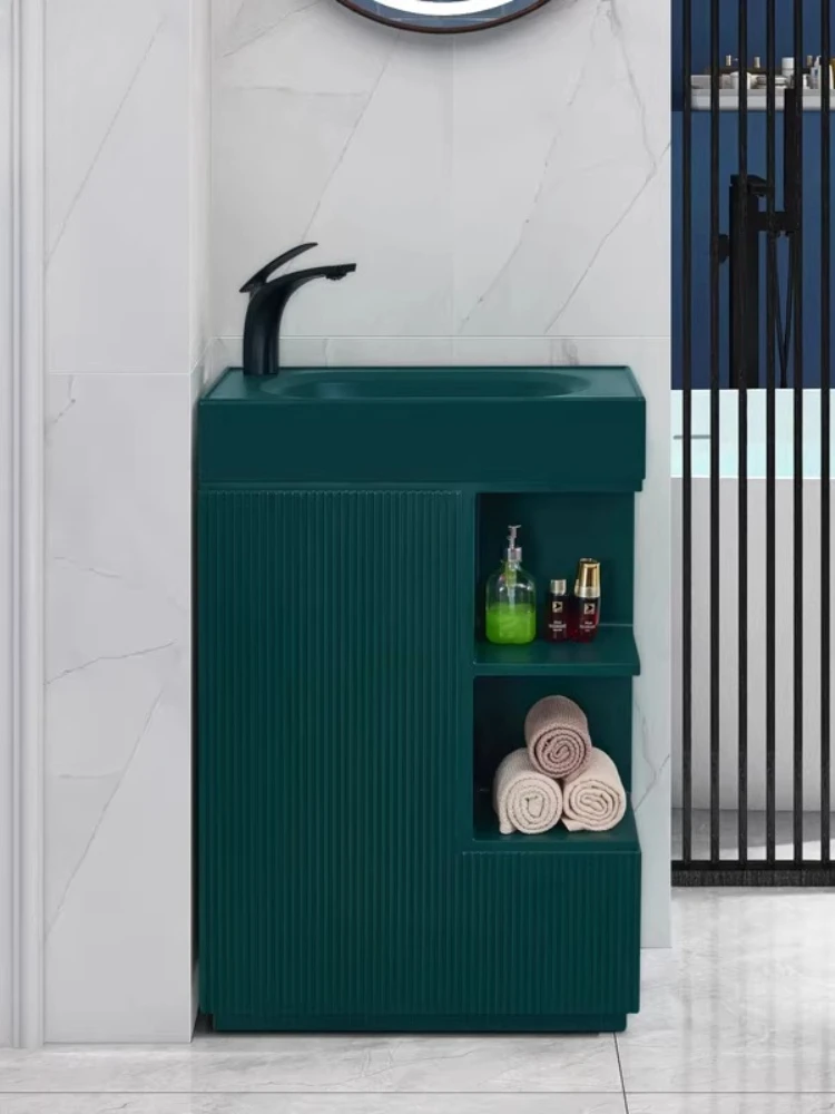 

Интегрированная квадратная раковина для ванной комнаты, большая напольная раковина для умывания