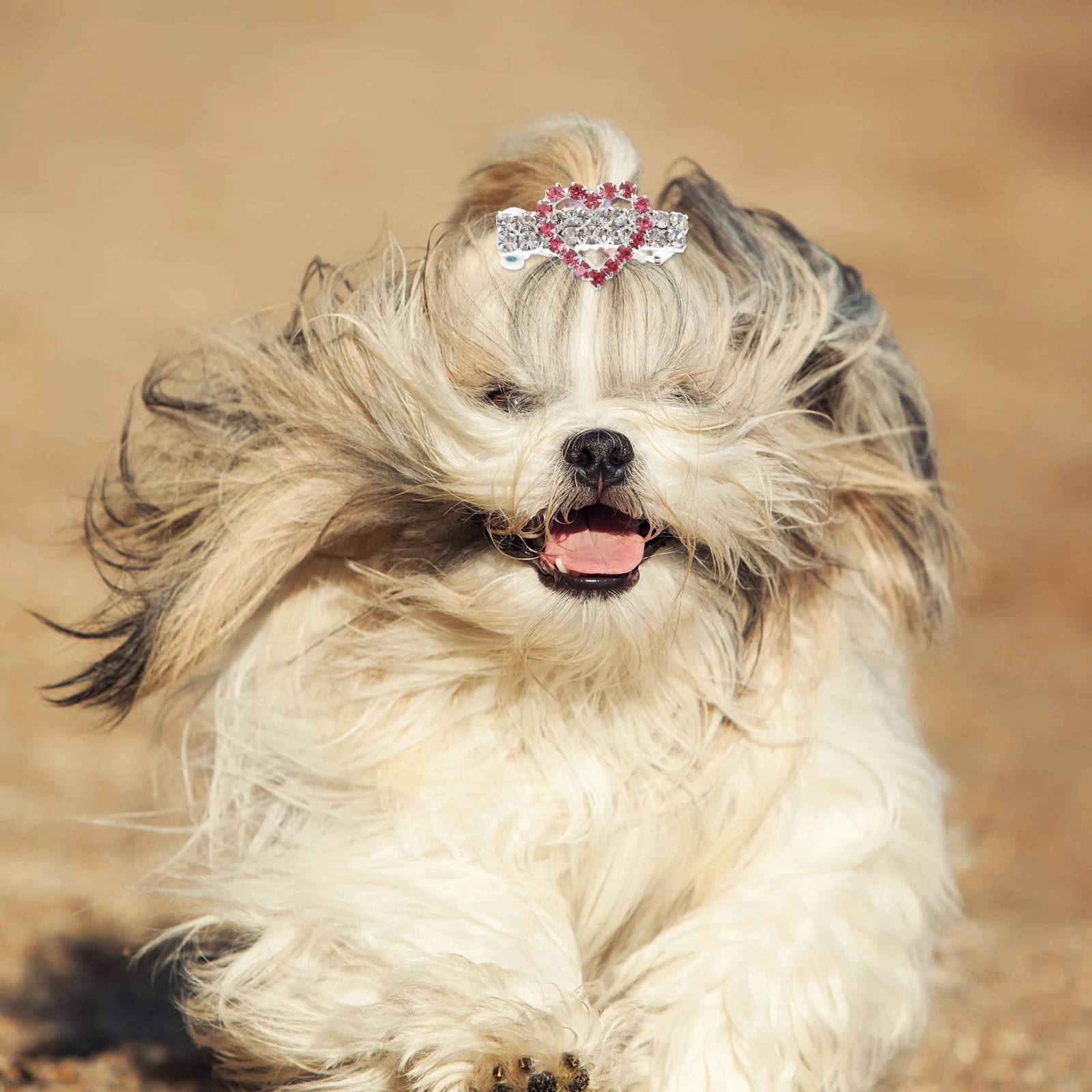 

5pcs Pet Dog Hairpins Lovely Decorative Dog Hair Clips for Cat Hair Accessories Simple Headdress Supplies Pink Outdoor Headwear