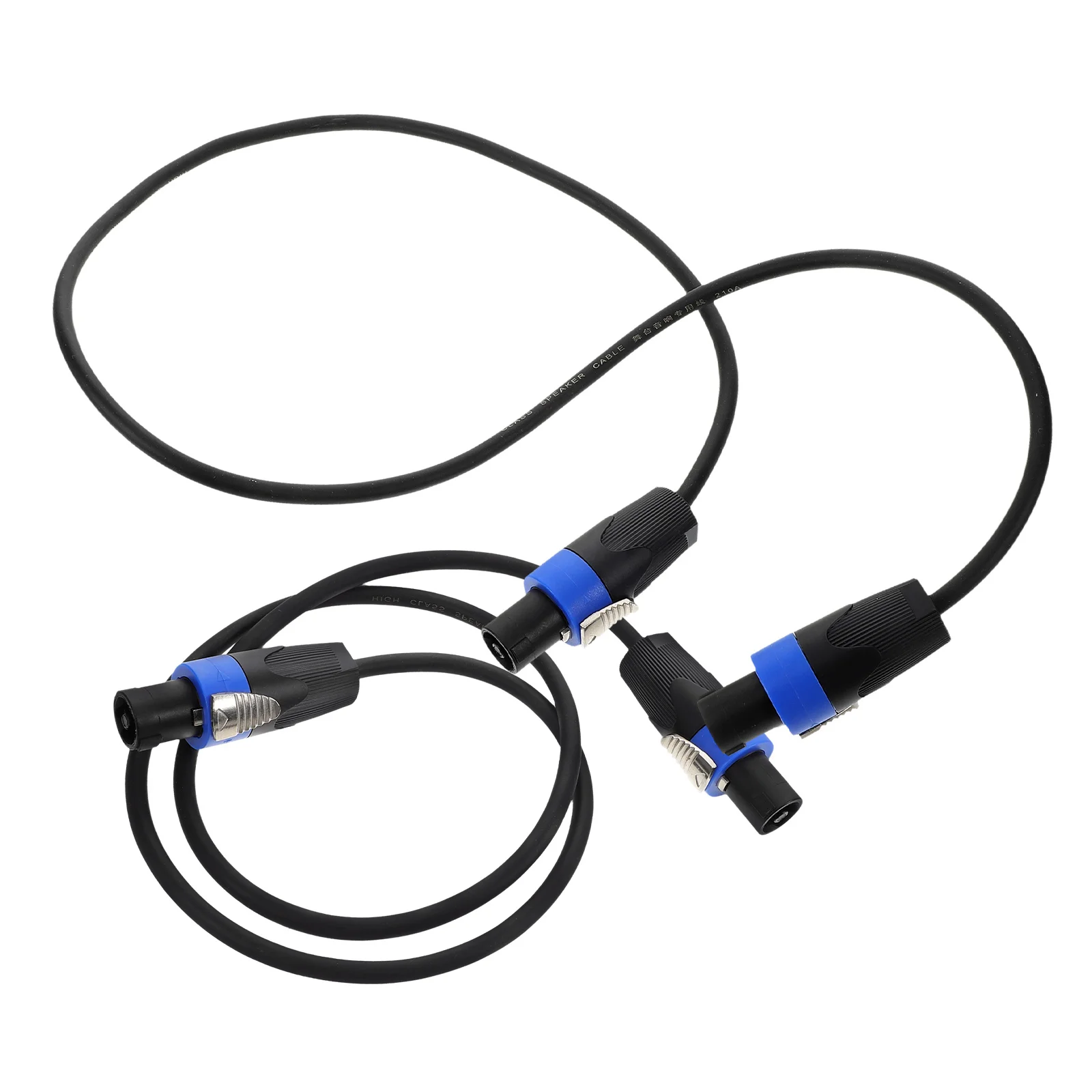 

2Pcs Studio Speaker Cables 4-Core Pure Copper Noise Reduction Clear Sound Transmission Stage Audio Wire Terminal Connectors