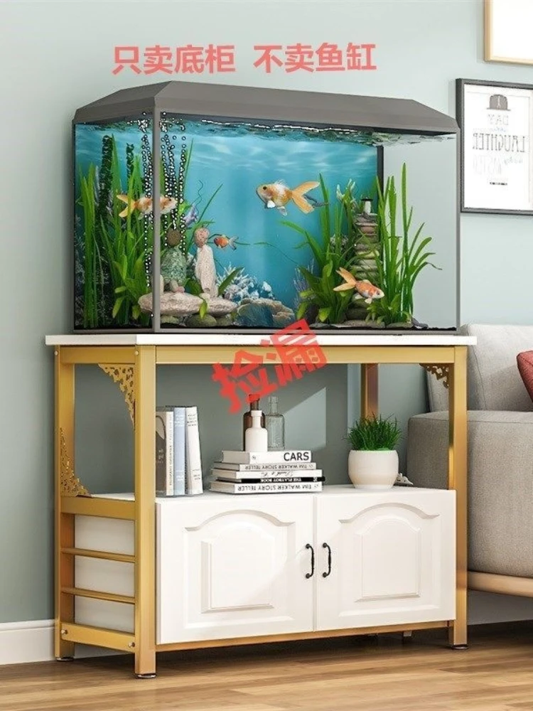 ZC Aquarium Base Cabinet European-Style Shelf Metal Chassis Small Shelf Base Aquarium Bottom Shelf