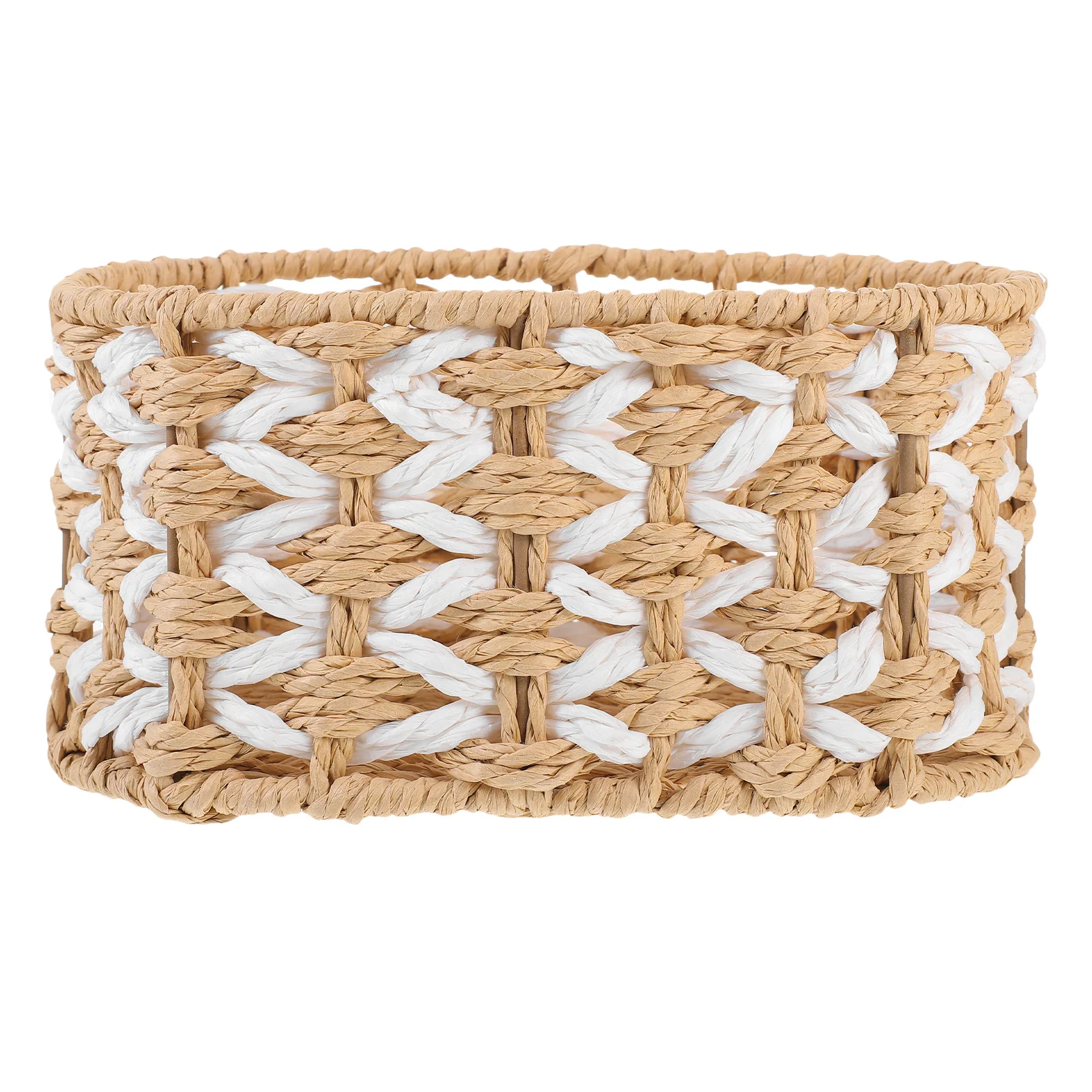 

Woven Storage Basket Desktop Organizer Sundries Holder Home Supplies Neat Simple Elegant Appearance Woven Basket