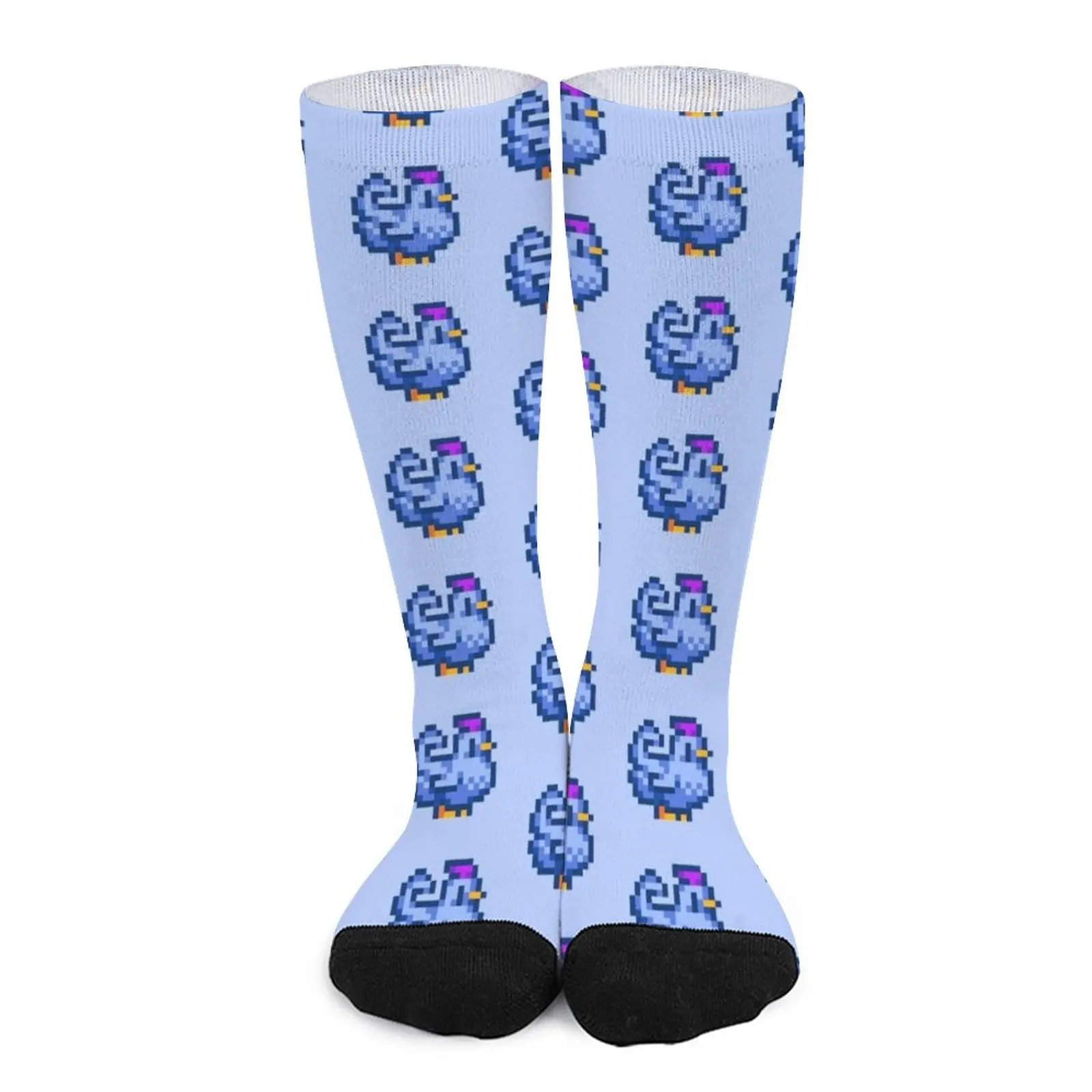 Stardew Valley Pixel Blue Chicken Socks Fun socks men socks cotton sheer socks men gift for men