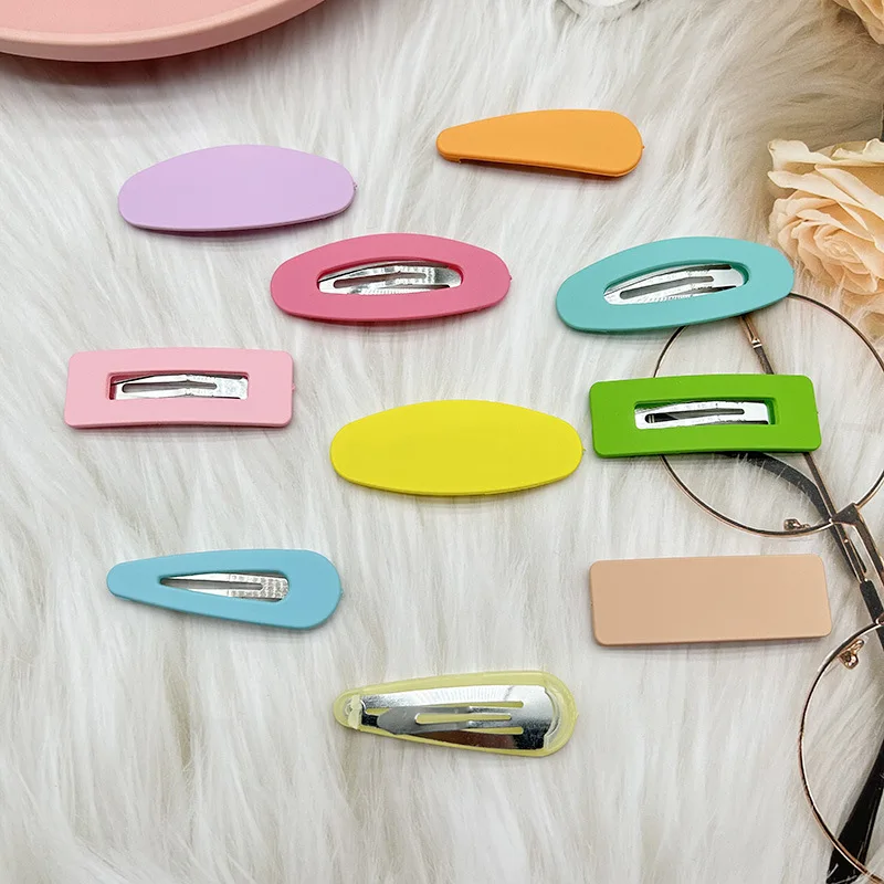 10Pcs Dopamine Hairpin Girls Summer Spring Candy Color Hair Accessories Cute BB Clip Hairpin Women Instagram Headpiece