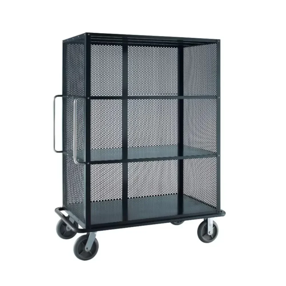 

Hotel Guest Room Service Cart Clothes Delivery Truck Laundry Storage Cart with Wheels