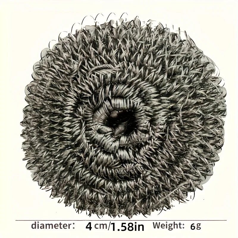 6 упаковок щетки для посудомоечной машины из нержавеющей стали — металлический шарик для чистки кухни, без зарядки, упаковочной кастрюли, кастрюли для тушения, плиты и ванной комнаты