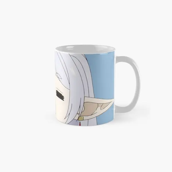 Frieren Funny Face Peeker Cl  Mug Cup Printed Gifts Image Handle Round Simple Photo Drinkware Design Coffee Picture Tea