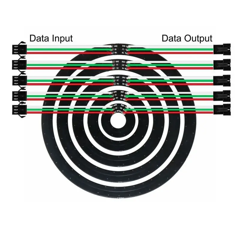 DIY 5050 Built-in RGB Addressable WS2811 DC5V LED Circle Ring