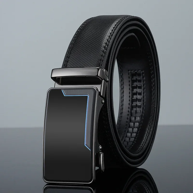 

Fashion Simple Genuine Leather Belts For Men Business Automatic Buckle Versatile High End Luxury Belt Clothing Accessories Gift