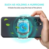 H15 ABS Smart Phone Back-clip Cooling Fan Radiator Turbo Hurricane Air-cooled Cool Heat Sink for IPhone Samsung Xiaomi Universal