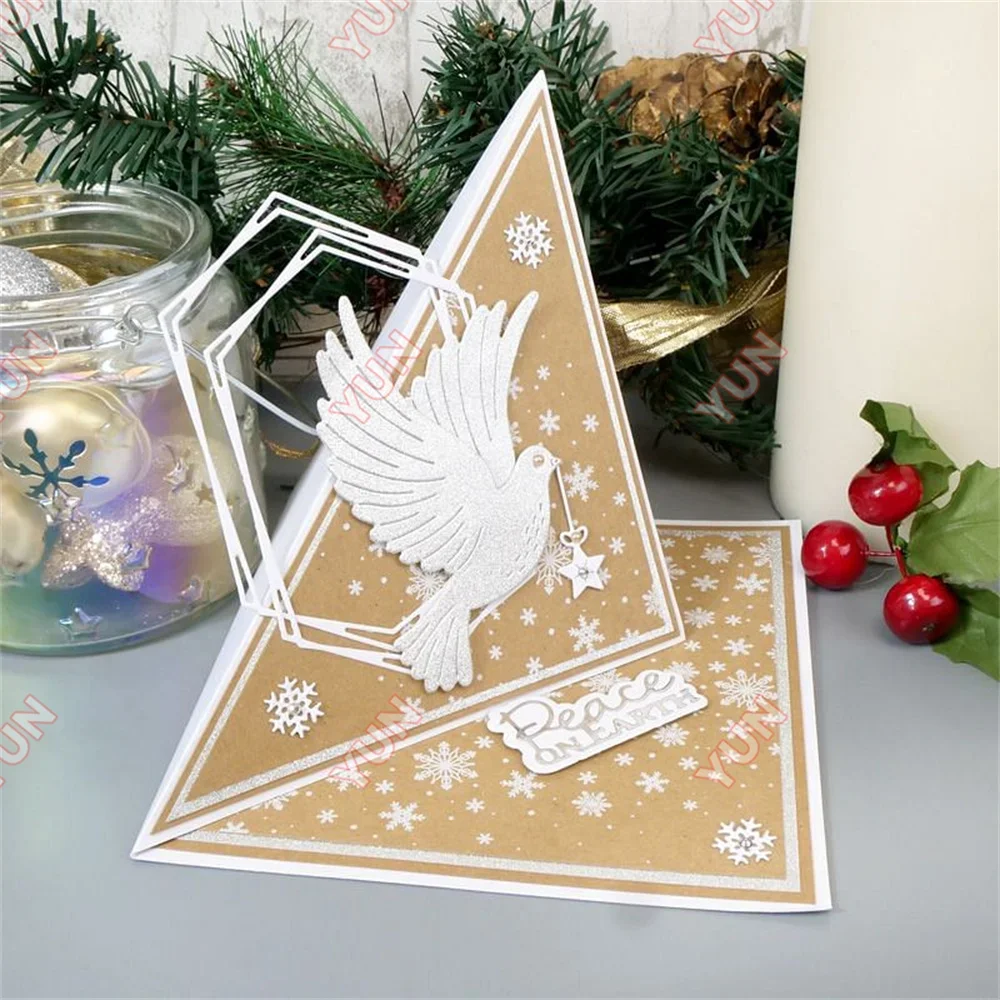 Peaceful Dove and Angel New Product 2024 Metal Cutting Die DIY Scrapbooking Craft Decoration Greeting Card Handmade Embossing