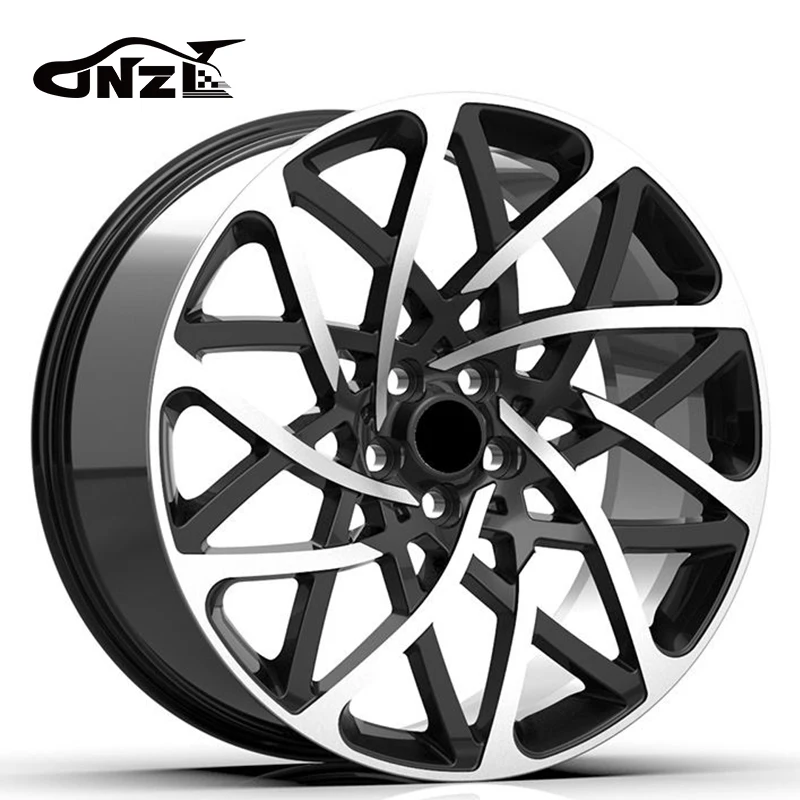 Zhenlun Passenger Car Multi-Spoke Gloss Bright Black Racing Car Rim Hub Forged Wheels For Land Rover