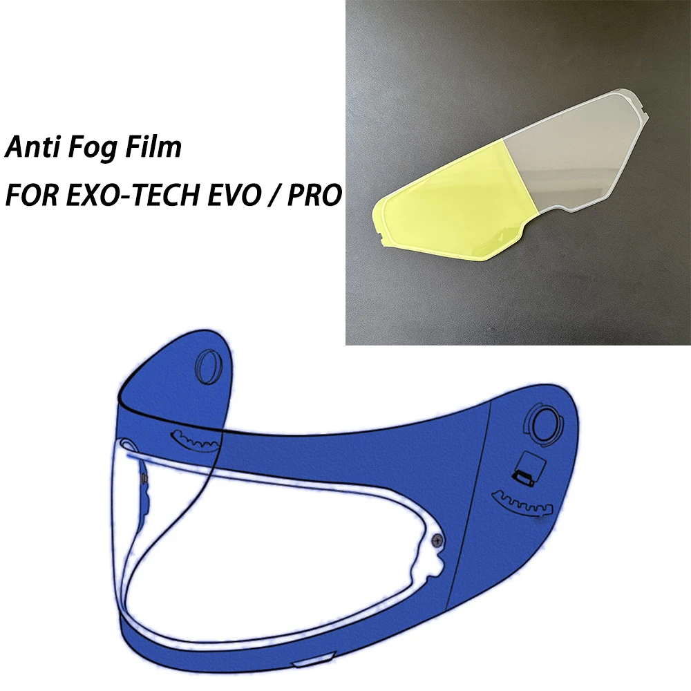 Helmvisier-Folie Anti-Beschlag-Beschichtung passend für Scorpion EXO-TECH EVO PRO Klappvisier Anti-Beschlag-Film Motorradhelm Zubehör