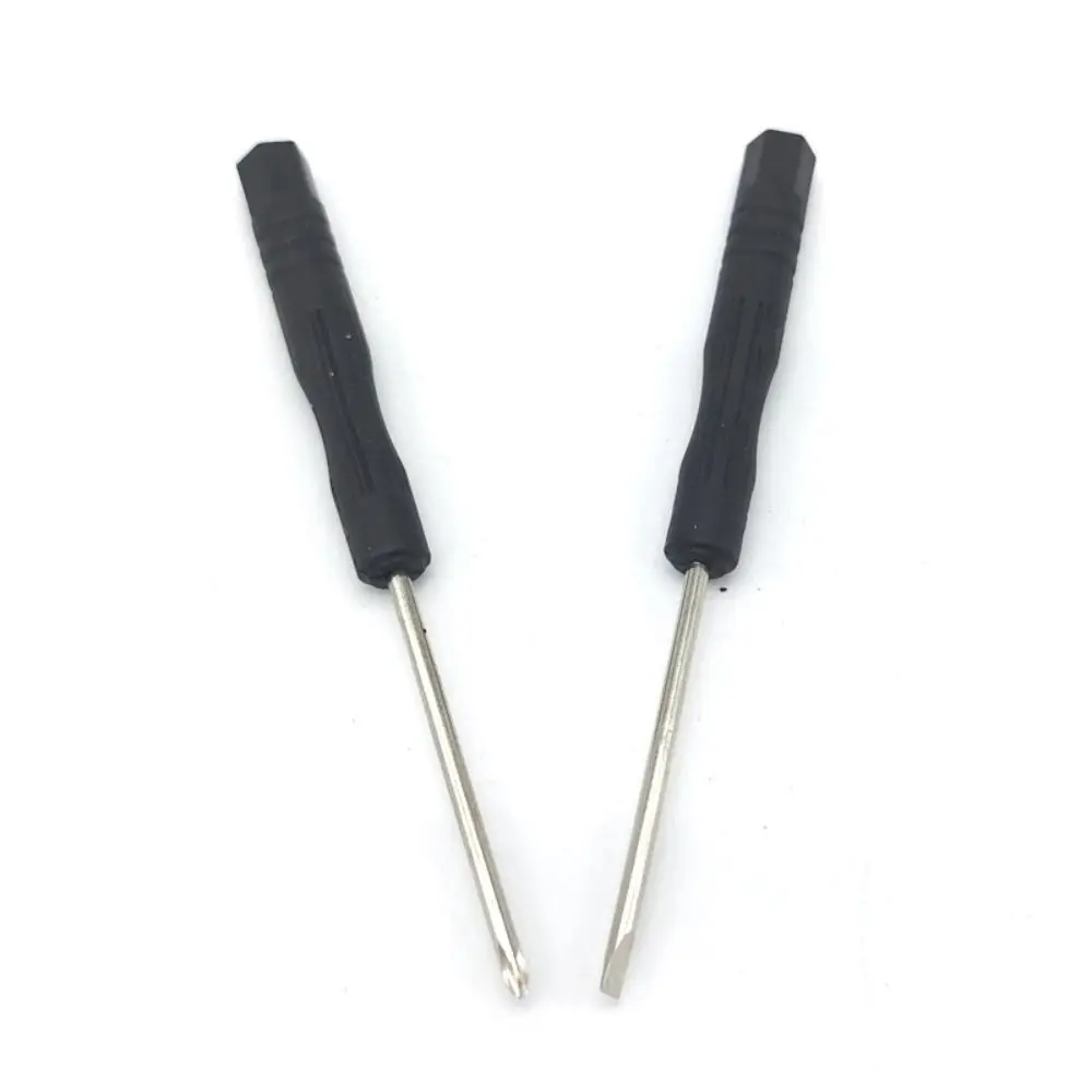 10Pcs Portable Small Mini Screwdriver 2mm 3mm Slotted Cross Repair Tool Black Phone Repair Tool Screwdrivers