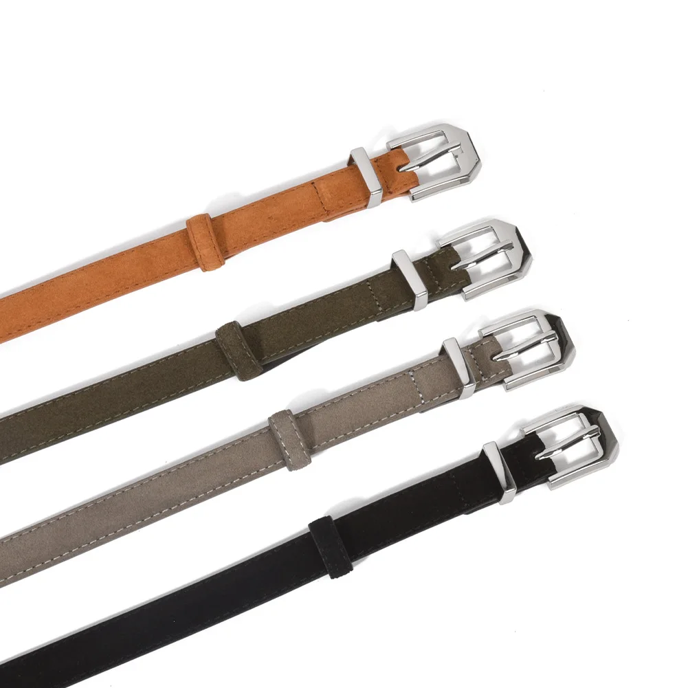 New Fashion Women's Thin Belt Simple Silver Needle Buckle Decorative Skirt Casual Pants Waist Tight Belt Women