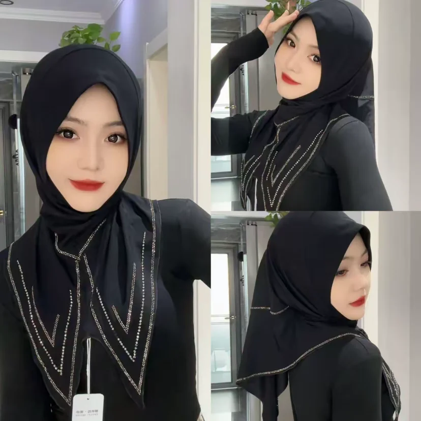 

Muslim Wedding Women Shawls Soft Glittery 2025 Luxury Hijabs