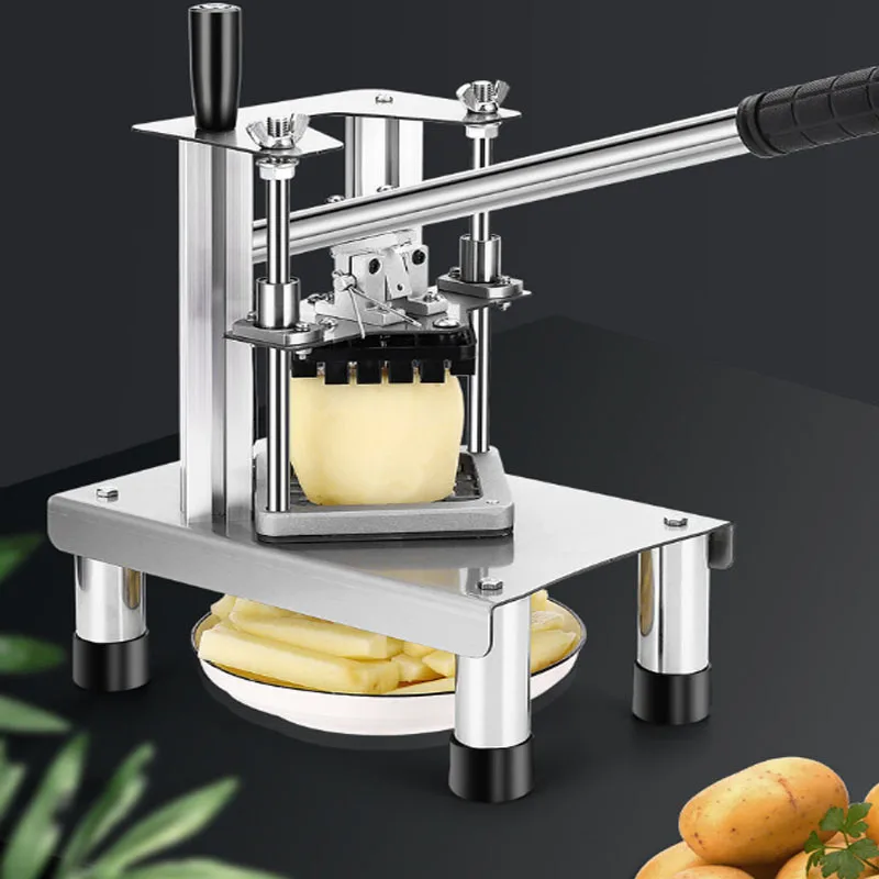 Manual French Fries Cutter Slitting Machine Potato Cucumber Radish Onion Vertical Shred Cutting