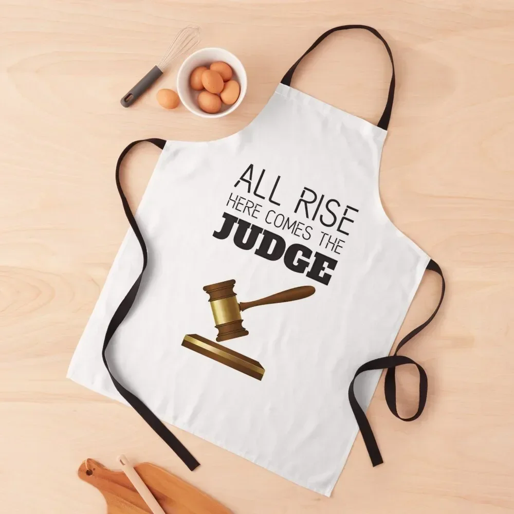 All Rise Here Comes The Judge Apron Bib For Kitchen Men'ss Waterproof women Kitchen And Household Goods Apron