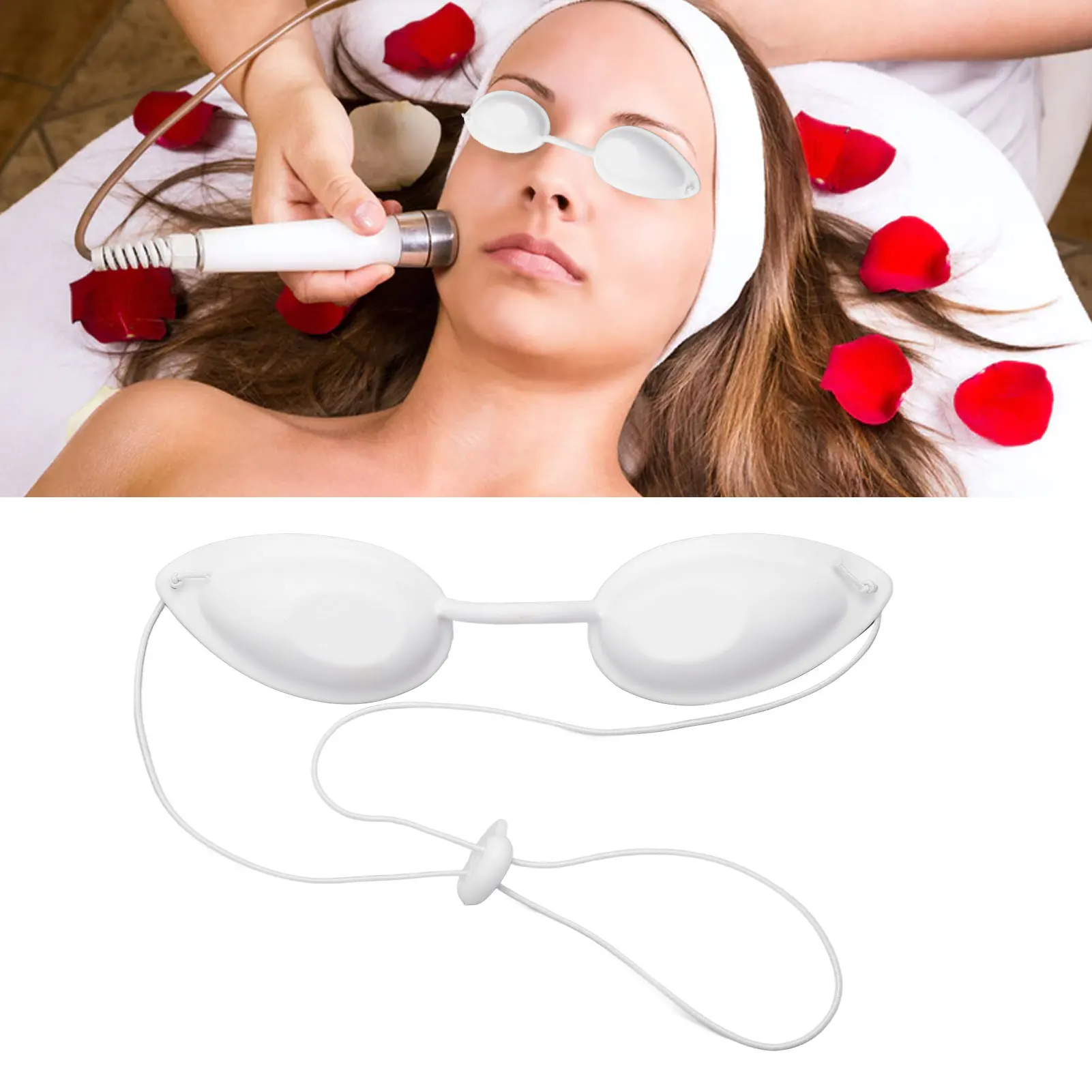 ZK20 Beauty Goggles Eye Protection TPU Laser Safety Adjustable Accessory for Salon Sunbathing