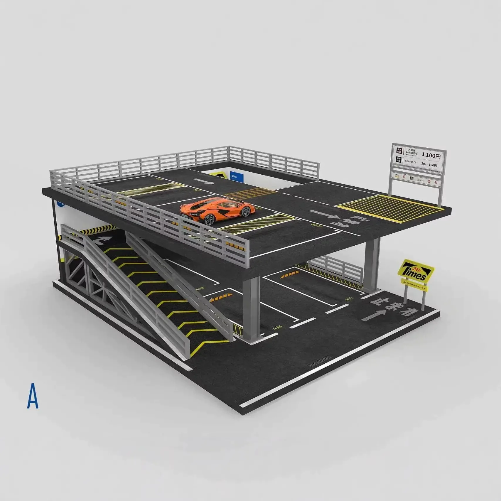 

Парковка для моделей автомобилей 1/64, миниатюрный гараж-диорама, набор моделей с акриловым пылезащитным чехлом