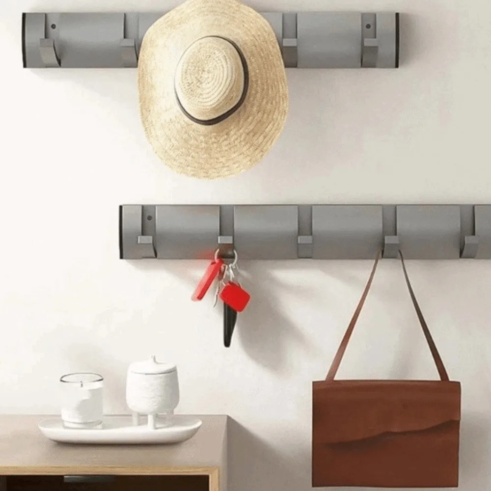 

Concealed Folding Door Hook Storage Rack Hanging Coat Wall Coat Clothes Hook Home Decor Punch-Free Bathroom Towel Hanger