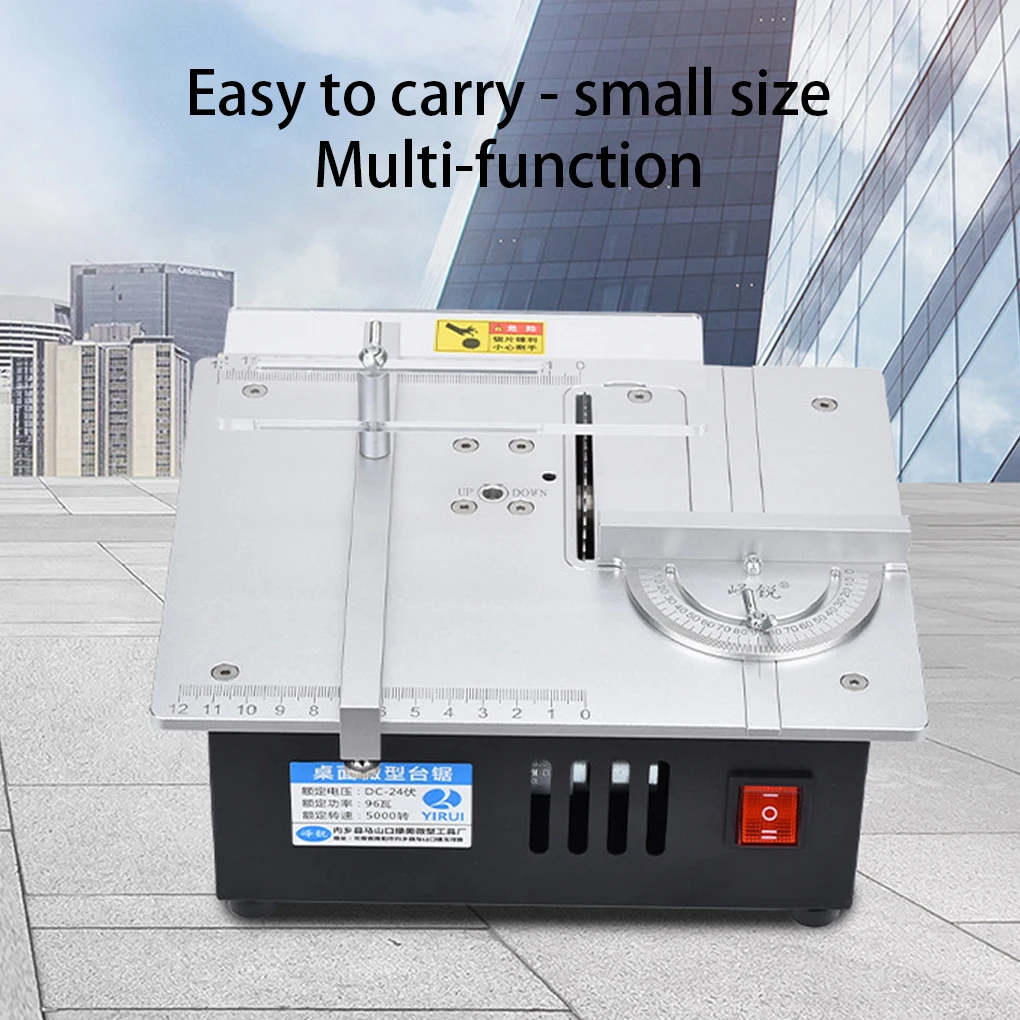 

Mini Table Saw 96W High Power Electric Desktop Good Accuracy Slicer Machine Multifunctional Woodworking Lathe EU