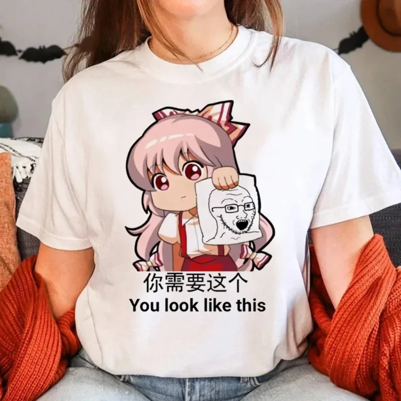 

Touhou T Shirt Women Anime Designer T-shirts Female Harajuku Anime Clothes Tshirt Short Sleeve