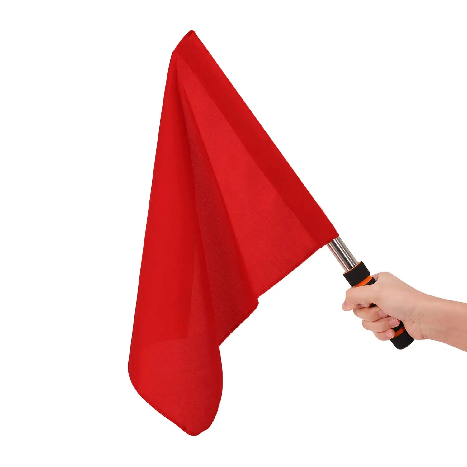 Referee Flag  Hand Flag Red Signal Flag Special Patrol Performance Linesman Official Flag for Soccer Volleyball Football