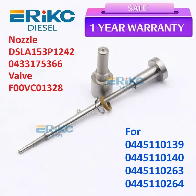 

Nozzle DSLA153P1242 0433175366 Valve F00VC01328 Diesel Injector Sprayer for 0445110139 0445110140 0445110263 0445110264