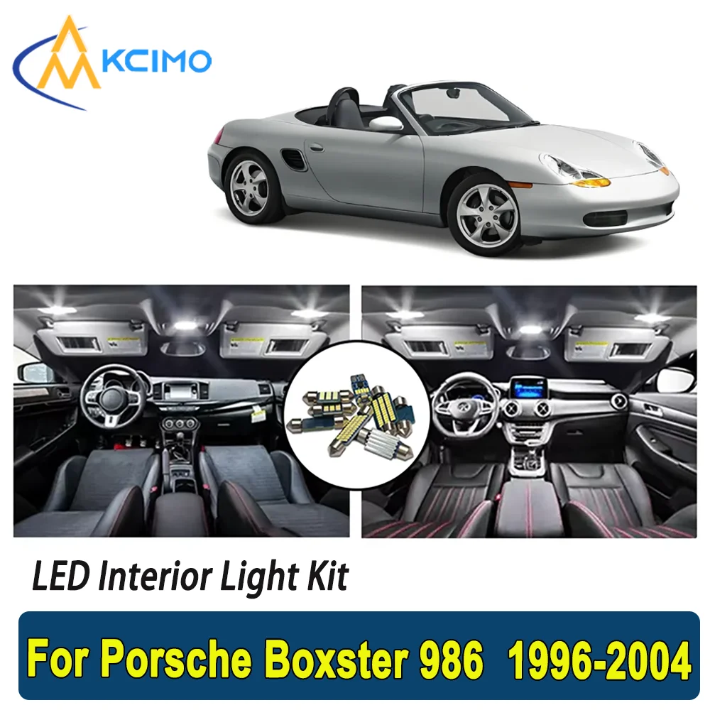 

Kcimo For Porsche Boxster 986 1996-2000 2001 2002 2003 2004 Premium Bright LED Interior Dome Map Trunk Light Kit Car Led Lamps