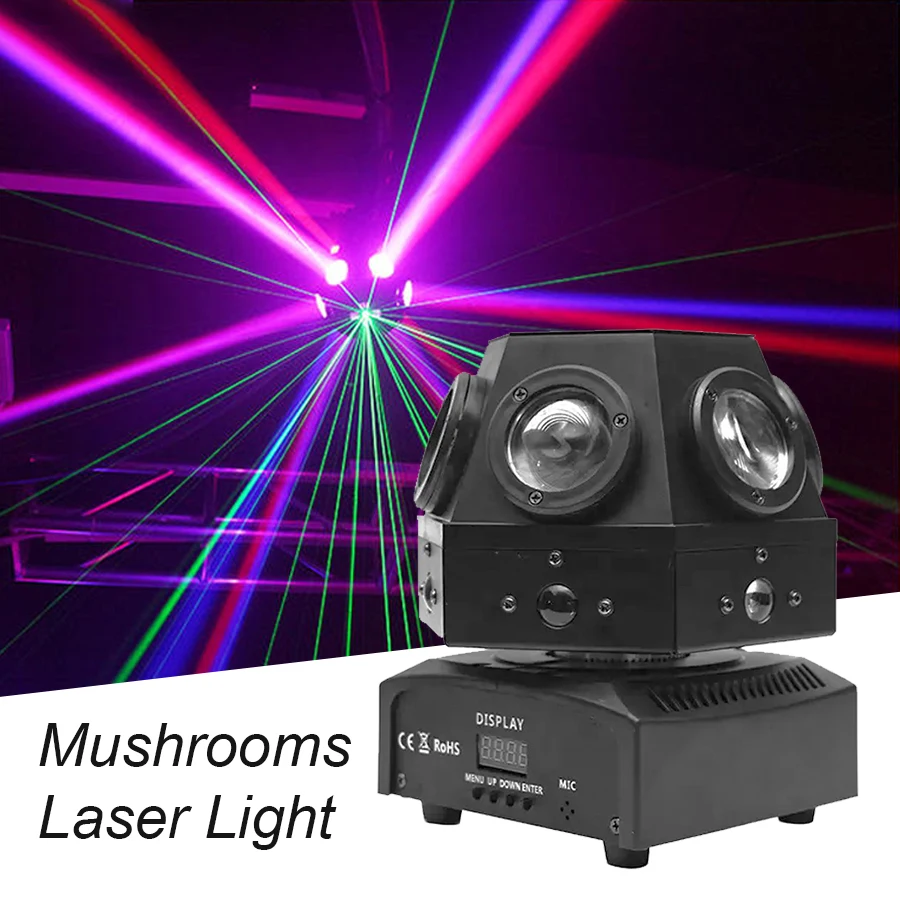 

LED 90W 4 in 1 Mushroom Laser Ball DMX512 Voice Controlled Rhythm Light for Home Moving Head Light Indoor KTV Party Disco Light