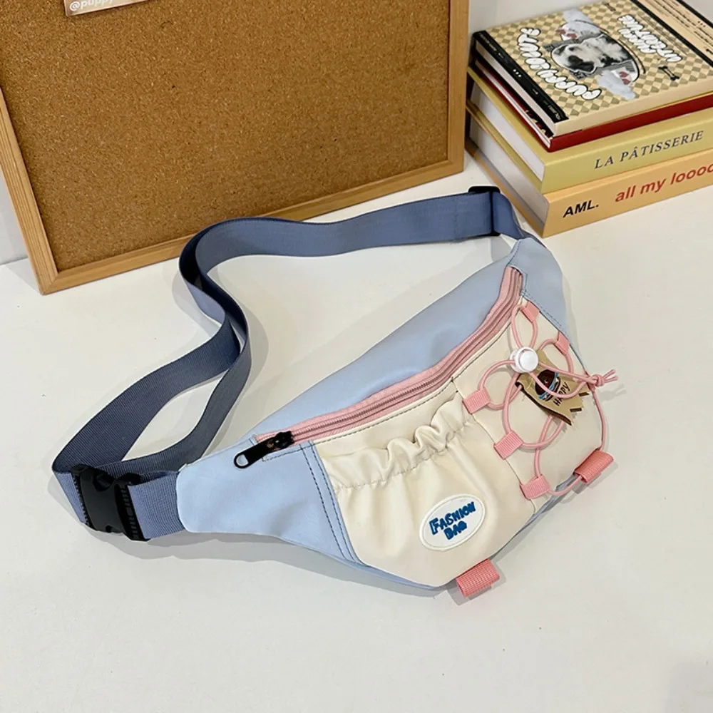 Girly Crossbody 가슴 가방 일본식 방수 스포츠 싱글 숄더 백 나일론 streetwear 러닝 허리 가방 학생