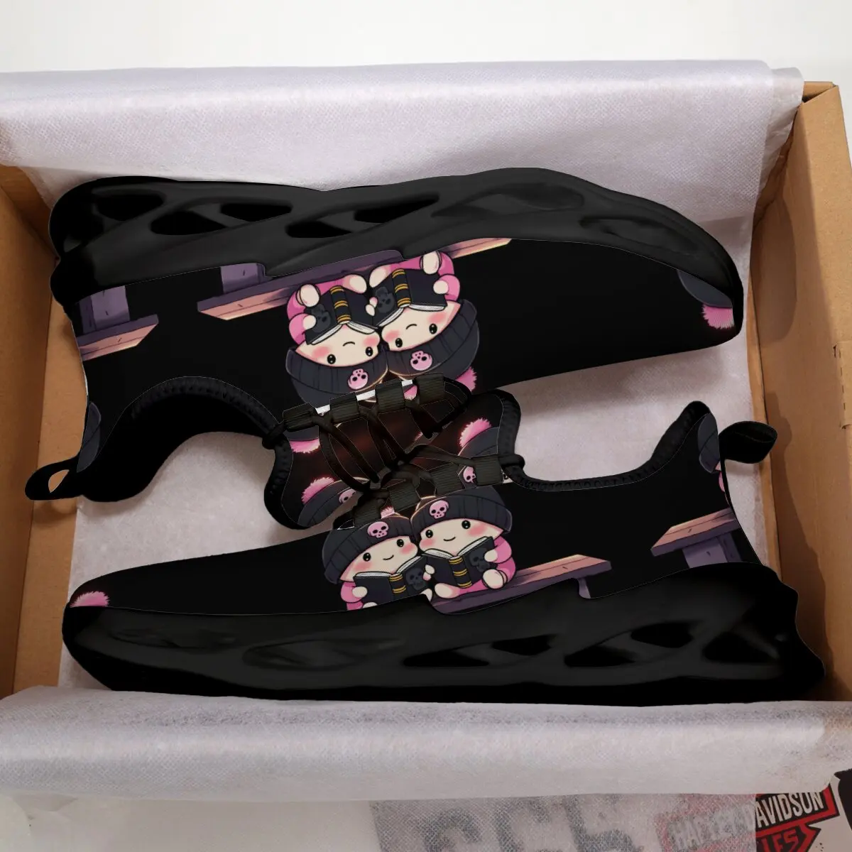 

Мужская спортивная обувь, новая легкая сетчатая дышащая обувь на шнуровке с мультяшным узором, модная и персонализированная повседневная обувь большого размера