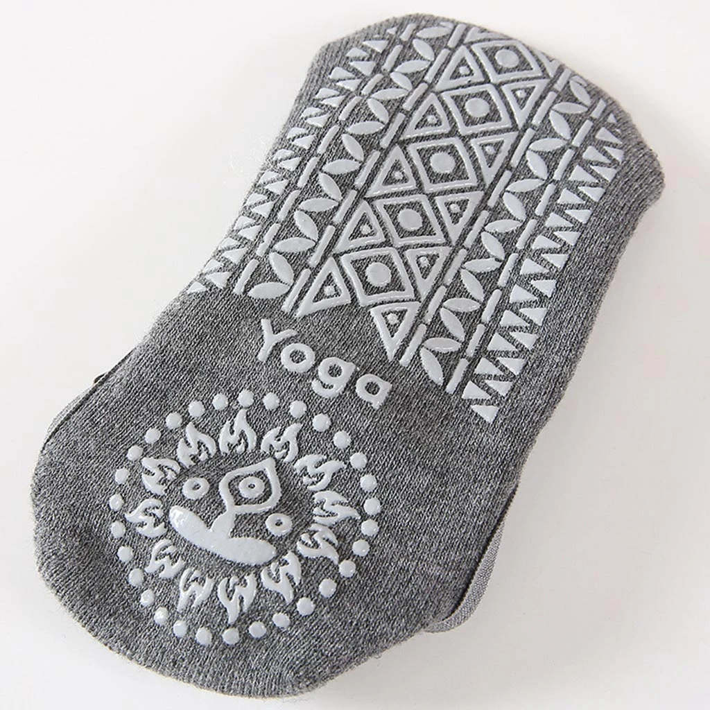 Chaussettes de Yoga et Pilates en Silicone pour Femme, Chaussons de brevavec Poignées pour Fille