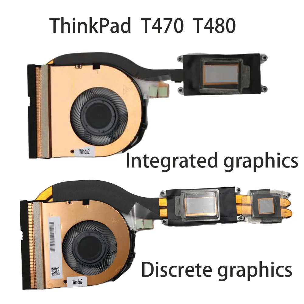 Original for Lenovo ThinkPad T470 T480 laptop Heatsink FAN Integrated graphics / Discrete Graphics FRU:01YR202 01YR200 01ER499