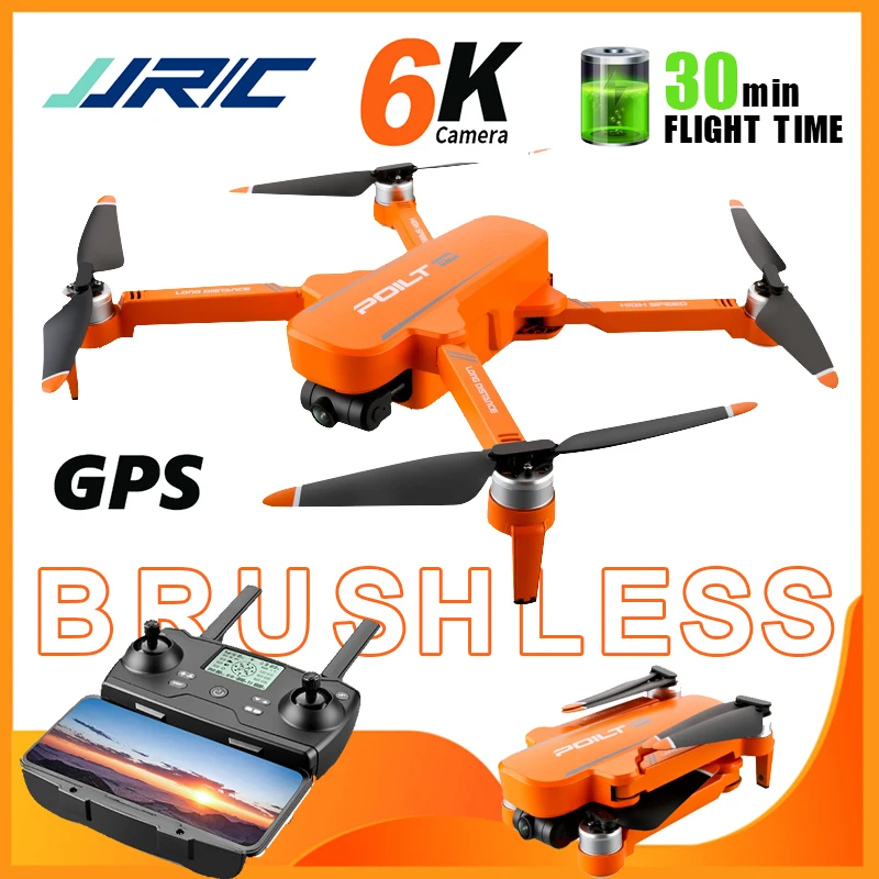 JJRC X17 RC Drone HD 6K Camera 5G GPS Anti-shake Gimbal Foldable Brushless Dual Camera 1000M Distance 30min Flight RC Quadcopter