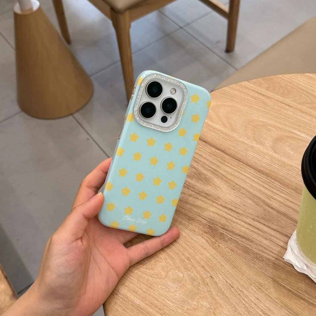 بسيطة بريق كامل الشاشة التعميم النقاط نجوم للصدمات واقية غطاء الهاتف القضية آيفون 17 16 15 14 برو ماكس #1