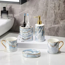 1pc Ceramic Bathroom Toiletries Ceramic Liquid Soap Bottle Toothbrush Holder Toothbrush Cup Soap Dish Ceramic Storage Tray