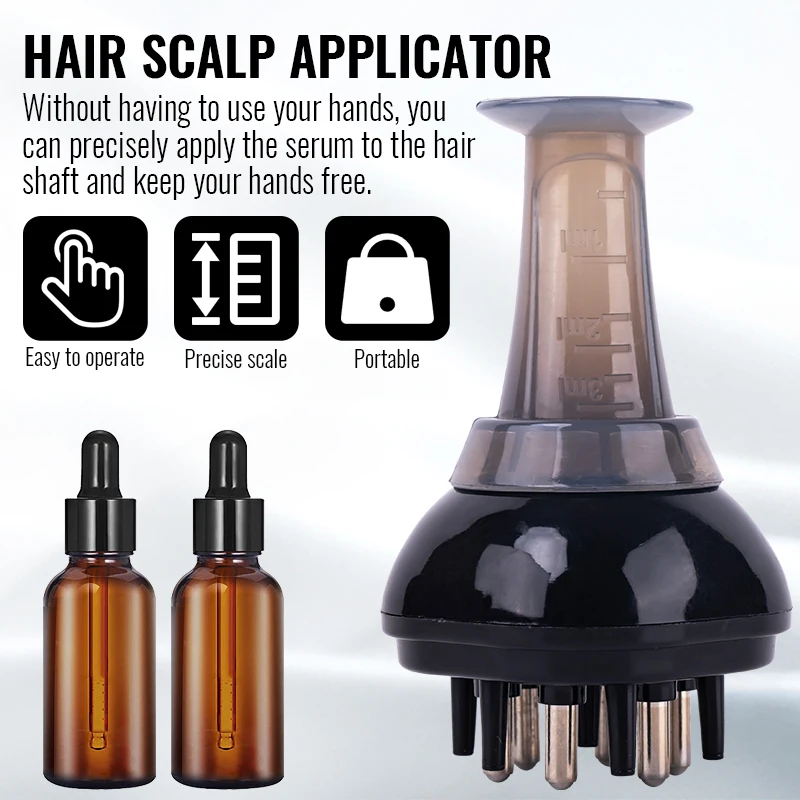 Hair Scalp Applicator Evenly Dsitribute Liquid Spherical Gear Design Apply Medicine Accurately Full Body Massage Press Liquidout - Image 2