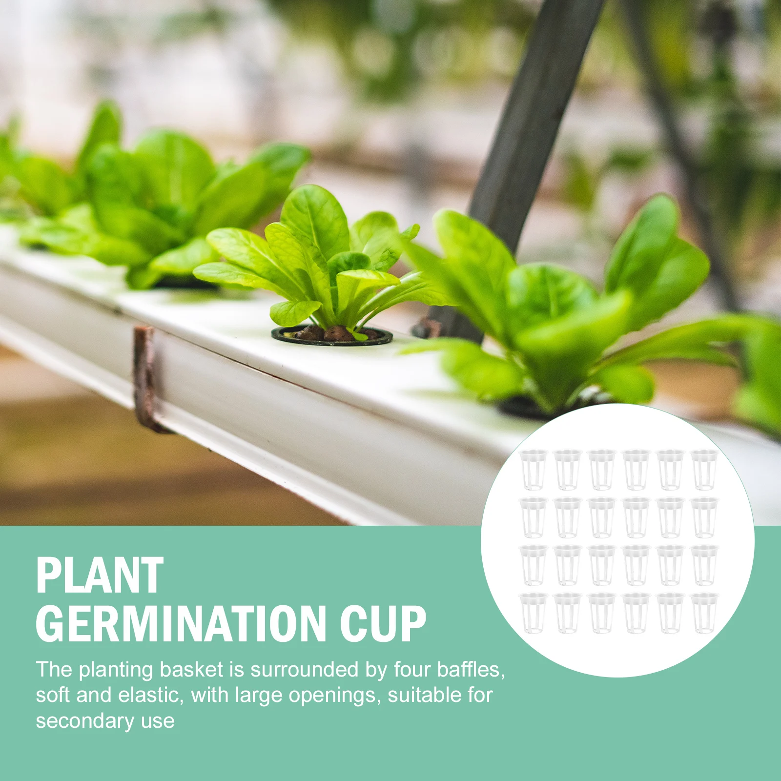 

100pcs Hydroponic Planting Baskets PP Material Durable Hollow Design Easy Drainage Garden Supplies Plastic Cups Germination