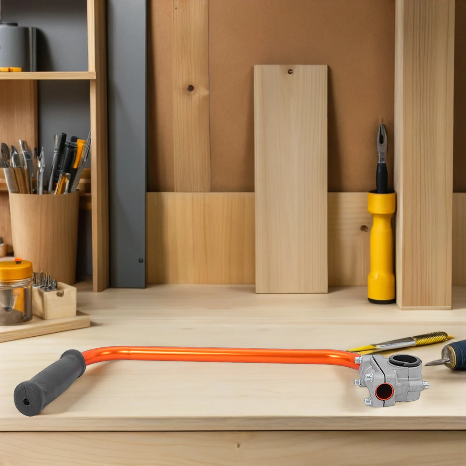 

Adjustable Lawn Mower Auxiliary Grab Bar Orange Ergonomic Trimmer Handle Grip Lawn Landscaping Yard Trimming Garden Tool