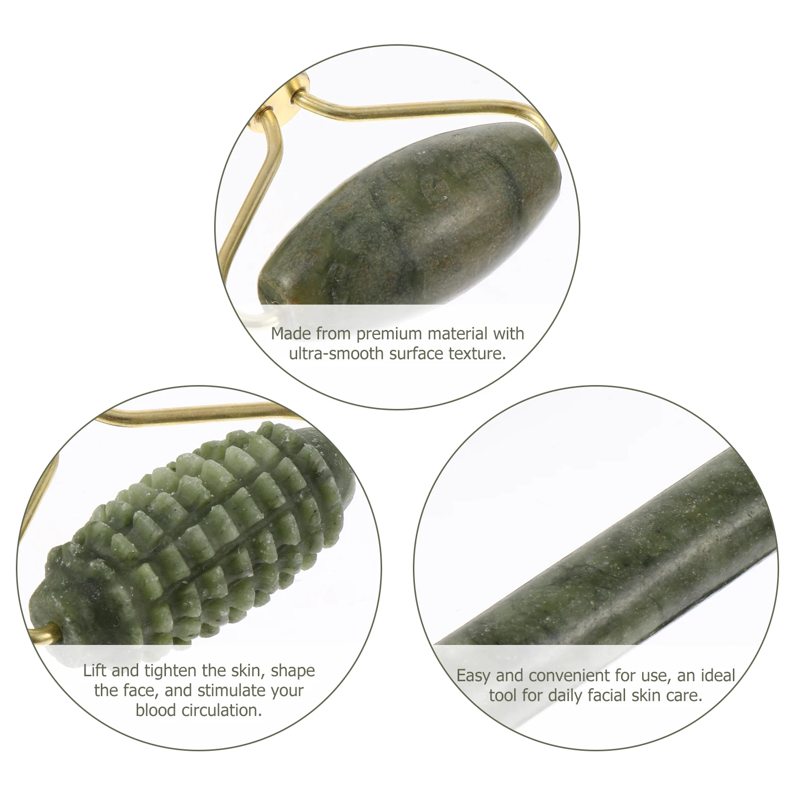 2 pçs jade rolo facial ferramenta massageador da pele rosto pescoço corpo levantamento aperto melhorar creme absorção anti rugas beleza