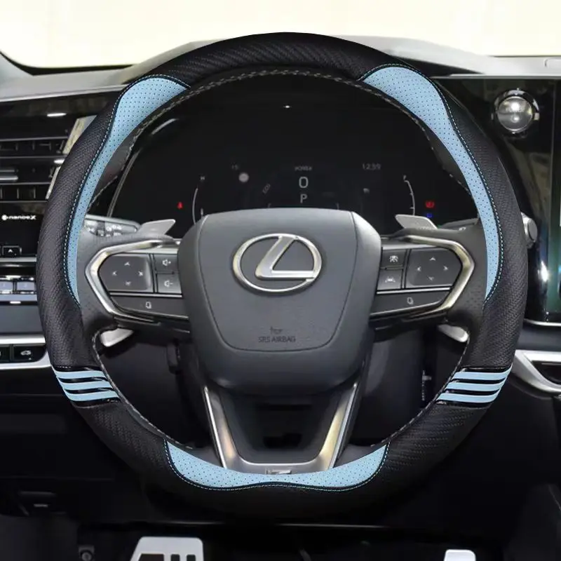 Carbon Fiber Leather Car Steering Wheel Cover For Lexus is250 RX350 is350 GX460 is300 ES350 RC LS NX CT200h Auto Accessories