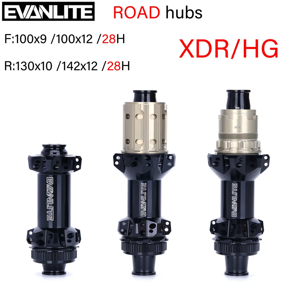 EVANLITE Road Bicycle Hub Center Lock Disc 28 Holes Ratchet 36/60T Straightpull Road Hub Bike For Shimano HG SRAM 100X12 142X12