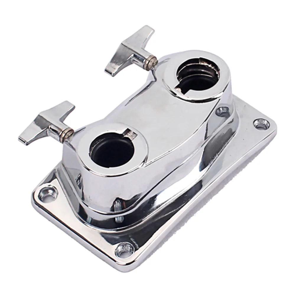 

Durable Metal Double Hole Drums Base Plate Drum Tom Mount Bracket Rack Clamp Percussion Accessory WC80